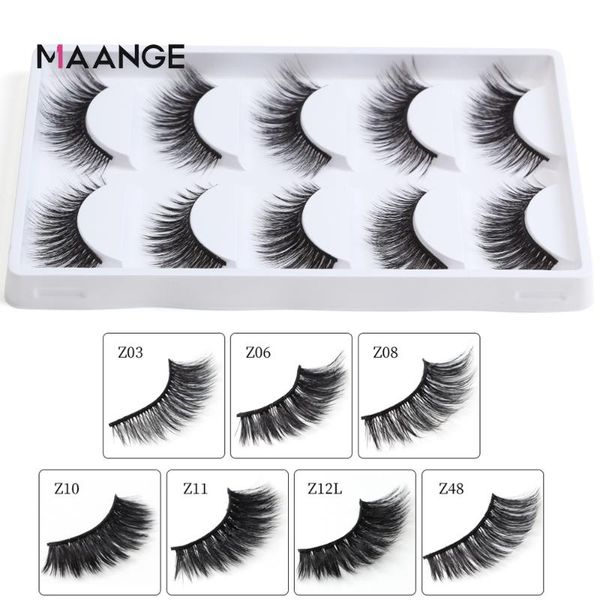 

false eyelashes maange 5 pairs mink lashes 3d handmade reusable natural dramatic lash makeup eyelash extension long lasting