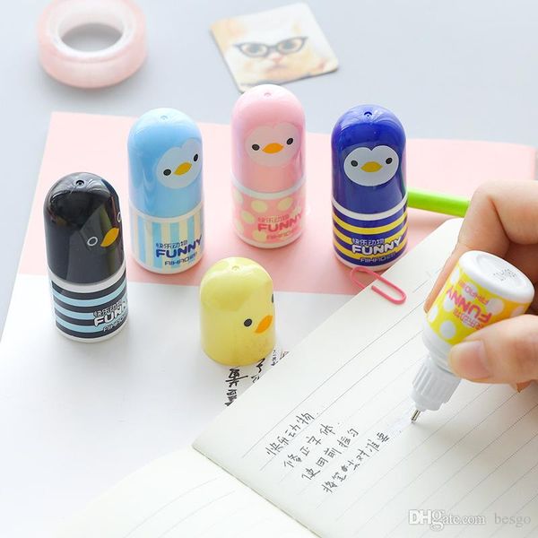 

cute chick correction fluid plastic correction fluid creative animals correction tape office school supplies novelty stationery vt0282