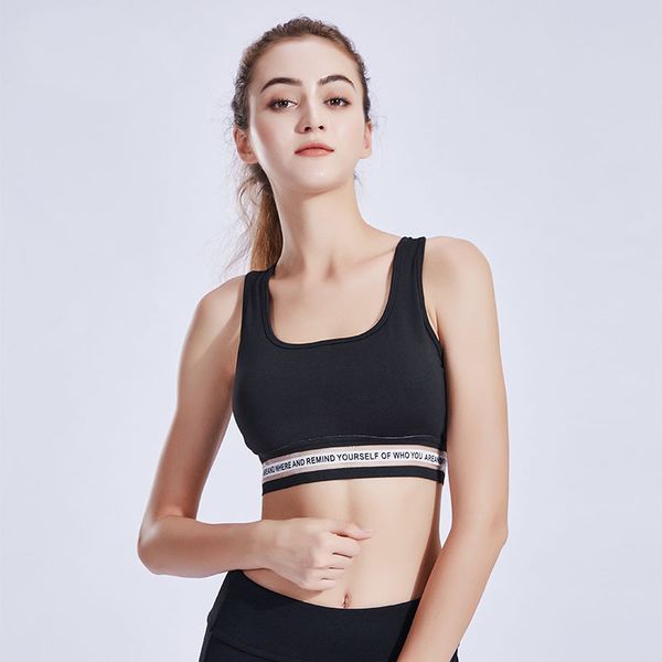

2020 new summer patchwork sports bras women fitness push up yoga bra underwear athletic vest gym fitness running tank top, White;black