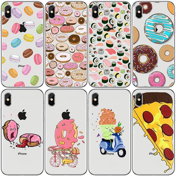 

cgjxs38 styles for iphone x luxury phone case soft tpu pizza ice cream for iphone 5 6 7 8 plus case samsung huawei