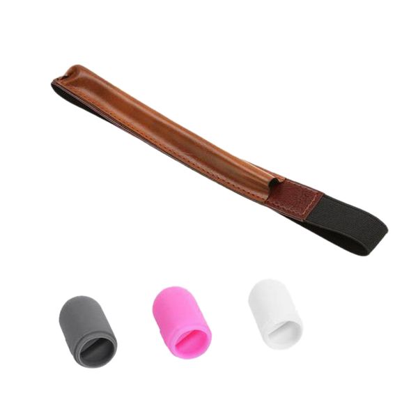 

replacement tablet stylus pencil caps +pu leather pen case for apple pencil