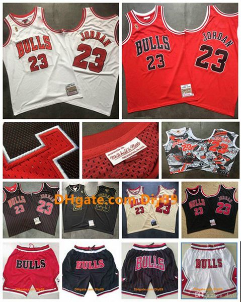 

men throwback jordon jersey chicago bulls 23 michael jd nba just don shorts mitchell & ness swingman basketball jerseys, Black;red
