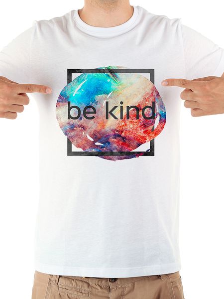 

be kind design funny t shirt men 2019 summer new white casual homme cool tshirt