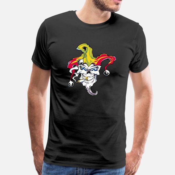 

smoking buffoon skull t shirt men designing tee shirt euro size s-3xl slim cute funny spring autumn letters shirt