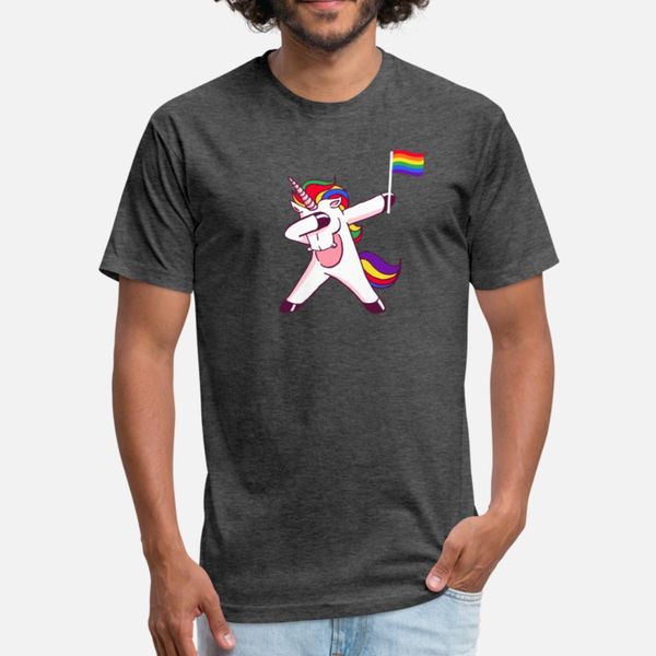 

gay pride unicorn with rainbow flag lgbt t shirt men printing short sleeve s-3xl kawaii crazy casual summer style pattern shirt