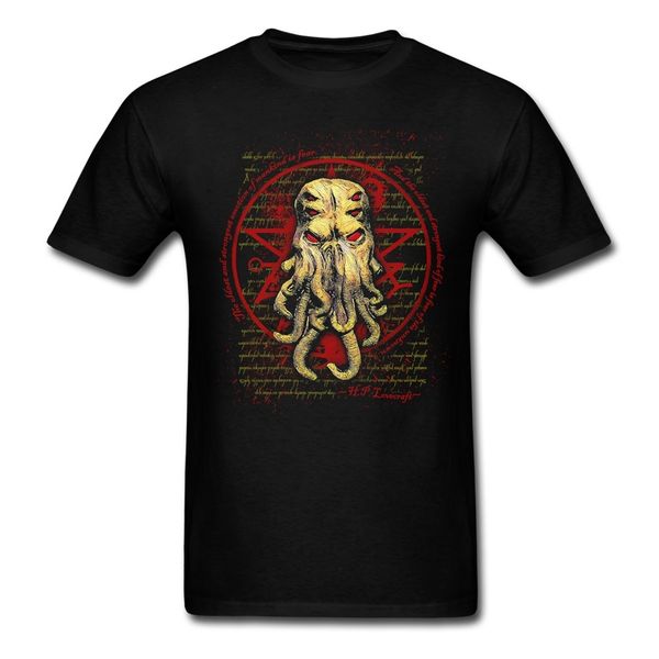 

cthulhu t shirt cotton crewneck short sleeve custom men's t-shirt new big size man shirt apparel 1990s clothing