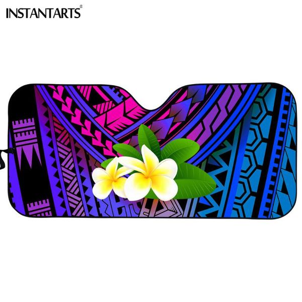 

instantarts polynesian plumeria designs car sun shade windshield fold-up sunshade for windshields women girls accessories covers