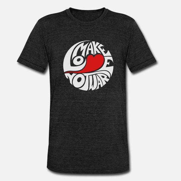 

make love not war 60s flower power t shirt men printed short sleeve round collar novelty interesting new fashion summer natural shirt