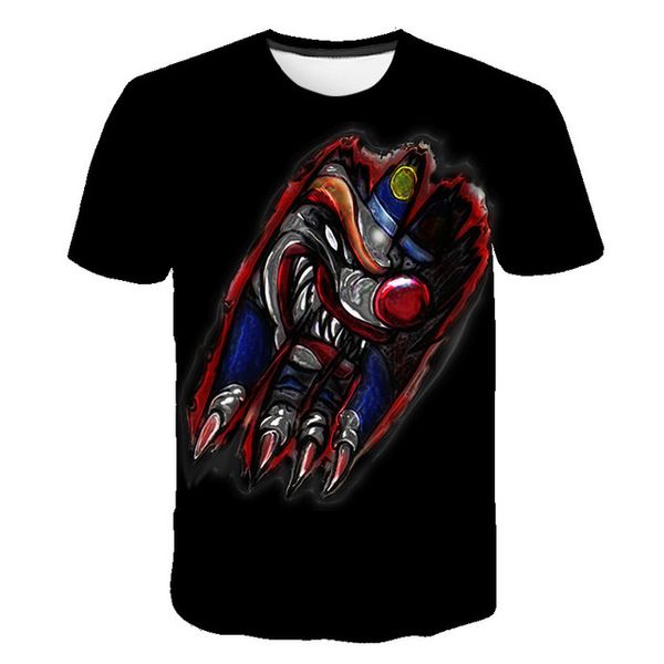 

the clown male lovely short sleeved 3d print shirts plus size graphic harajuku men clothing