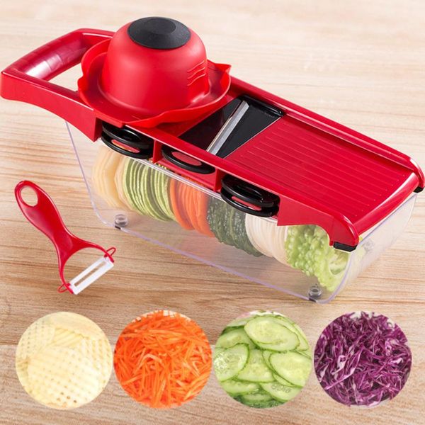 

multifunctional vegetable cutter mandoline slicer fruit potato peeler carrot grater kitchen accessories basket vegetable slicer