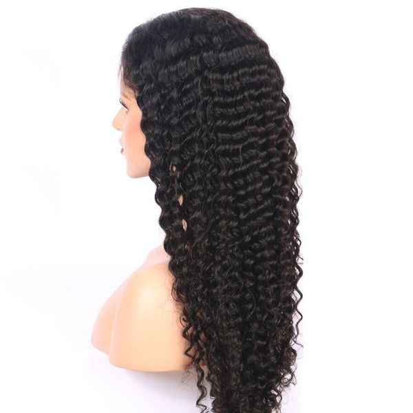 

selling 4x4 closure wig deep wave wig peruvian hair lace closure wig 100% remy human hair wigs for black women 26 inch