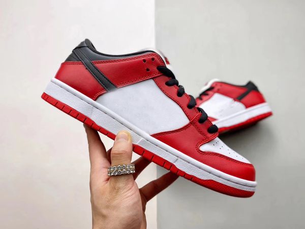 

2020 release authentic sb dunk pro low chicago white-varsity red-black men women running shoes sport sneakers skateboard with box