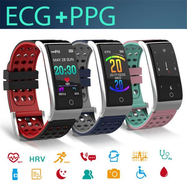 

cgjxscgjxse08 smart bracelet ecg ppg fitness tracker ip67 waterproof smart watch heart rate blood pressure monitor wristband