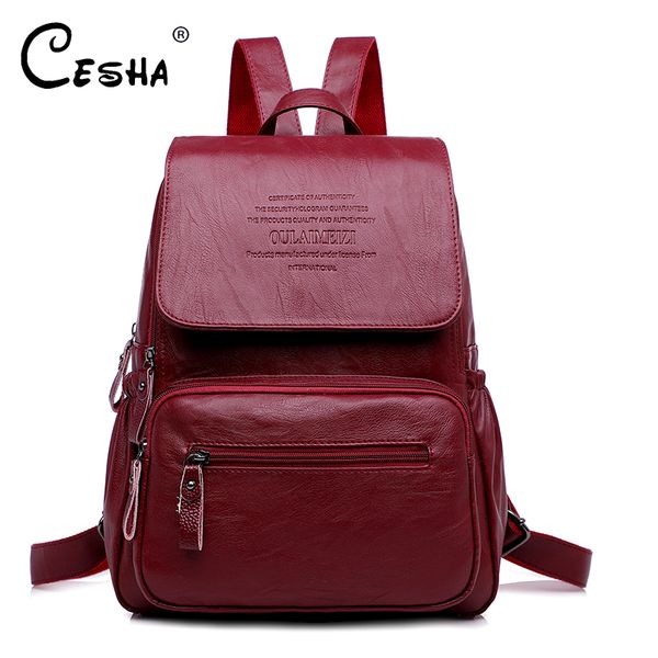 

2020 luxury women backpack durable soft leather female backpack fashion large capacity women travel sac