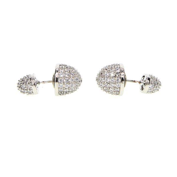 

unique design bullet earring stud nice quality girls popular bullet earrings courtship earrings temperament ing, Silver