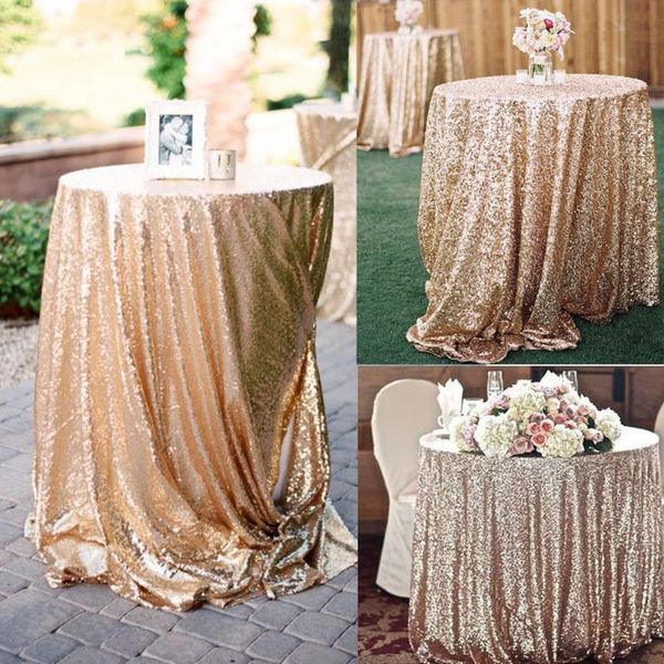 

glitter sequin tablecloth rectangular round rose gold silver table cloth rose gold for wedding party christmas decoration