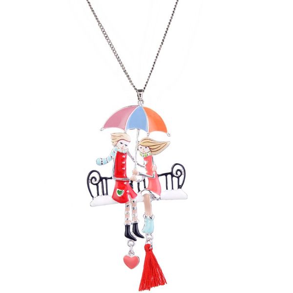 

women necklace fashion couple lovers' pendant necklaces charm silver color alloy metal chain necklace jewelry for women girl gift