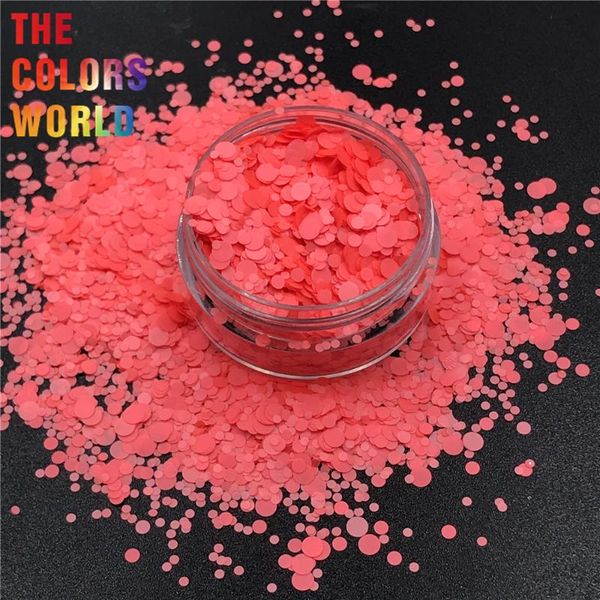 

tct-293 round dot shape neon bright matte colors nails glitter nails art decoration face glitter makeup body art festival diy, Silver;gold