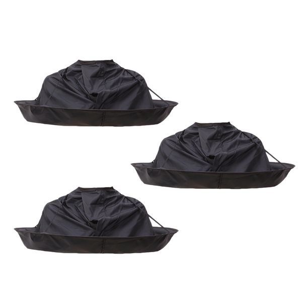 

3x pro hair cutting cape hair catcher hairdressing umbrella cloak kit black