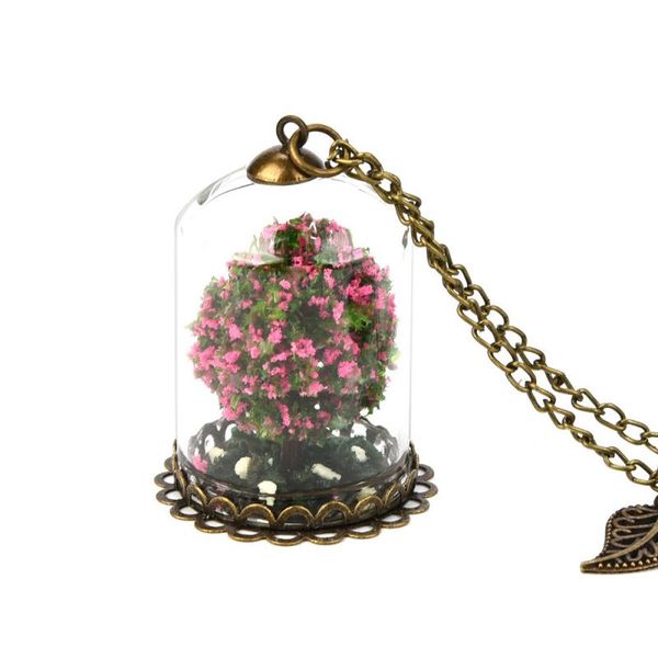

women cute tree necklace bottle chain pendant necklace xmas gifts, Silver