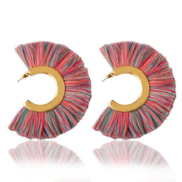 

dangle & chandelier vintage brincos maxi big orange fringing tassel earrings for women bohemia pendientes earing femmes ethniques fashion je, Silver