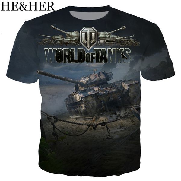 

new popular game world of tanks cartoon 3d print shirts horror hentai kawaii men clothing