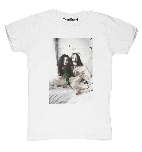 

new t-shirt fiammata uomo lennon yoko idea regalo