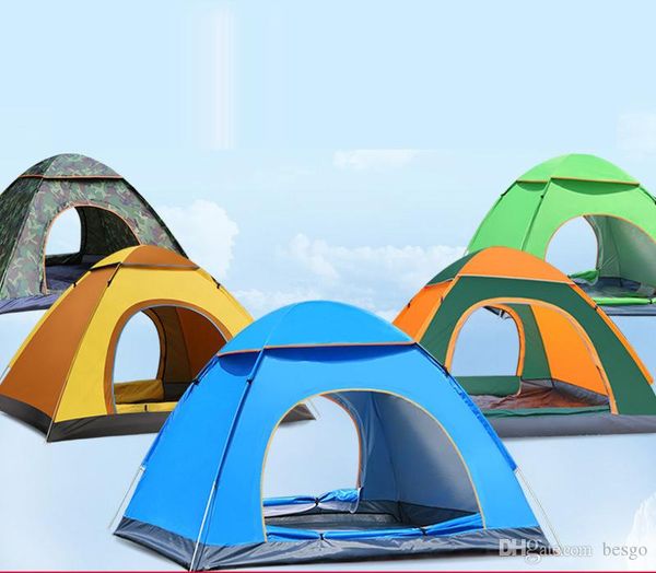 

2-3 person automatic tent outdoor foldable pop up open tent camping hiking beach travel uv protection sunshelter waterproof tent vt0164