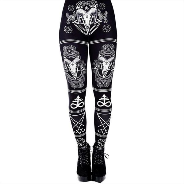 

rosetic summer women fitness leggings streetwear gothic print casual leggings push up plus size 5xl black print legging
