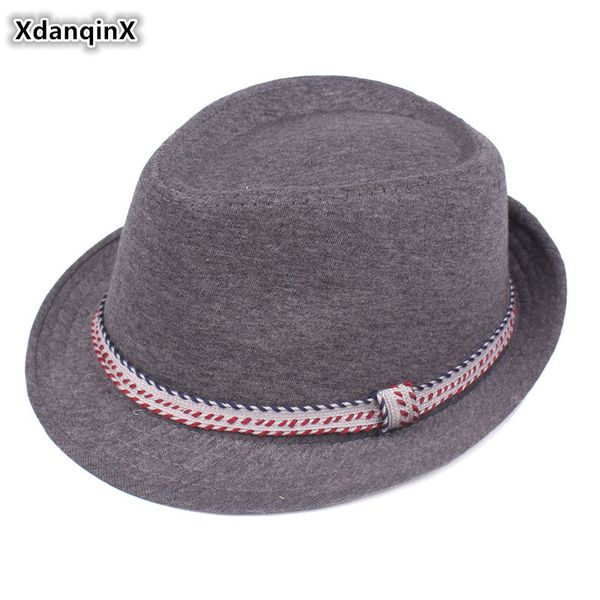 

xdanqinx autumn men's fedoras panama men jazz hats trend fashion retro flat cap for men dad's vintage casual snapback hat, Blue;gray