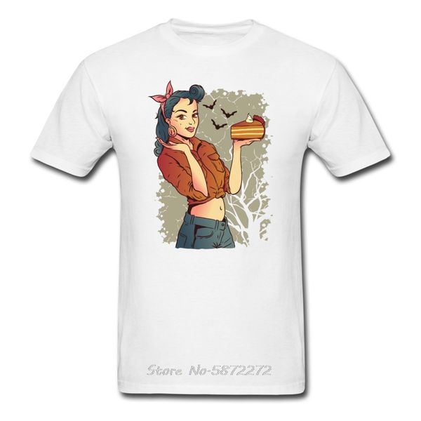 

хэллоуин pin-up девушка мужчины футболка смешной tee shirt мужчины o-образным вырезом с коротким рукавом футболки