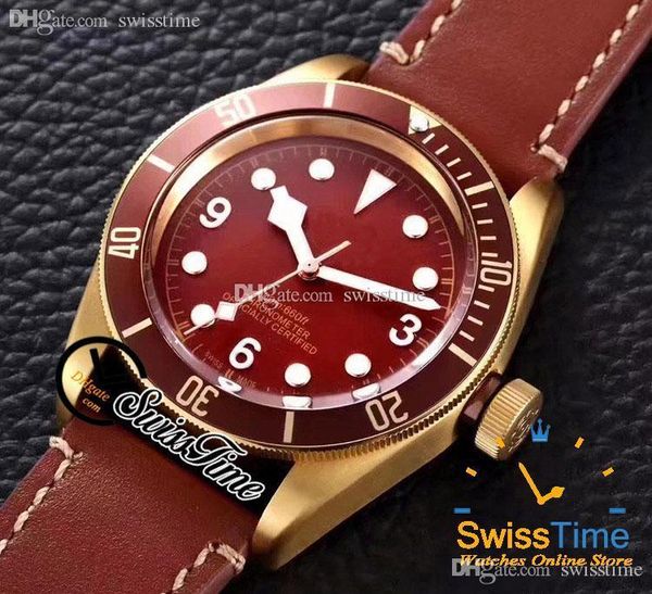 

new 79230 miyota 8215 automatic mens watch rose gold brown dial white markers brown leather strap watches swisstime b58d4, Slivery;brown