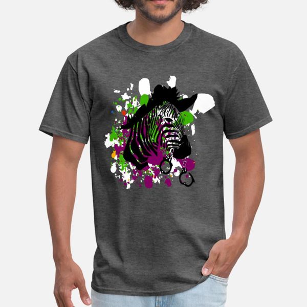 

streetart zebra hipster t shirt men designer 100% cotton o-neck basic solid interesting authentic summer style pictures shirt