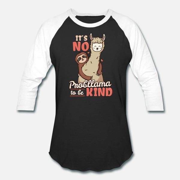 

be kind llama sloth t shirt men personalized tee shirt s-3xl fit breathable summer family shirt