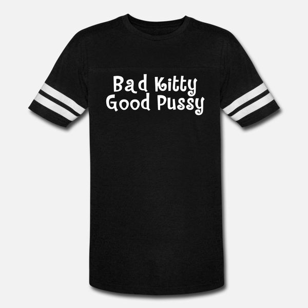 

bad kitty хорошая киска тенниска мужчины designs хлопка шею оригинальный подарок смешной летний стиль естественной рубашки