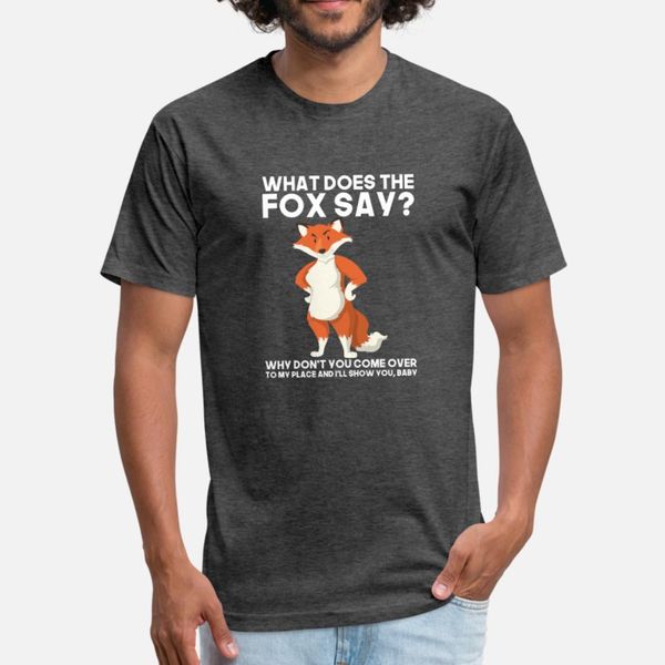 

humor fox design quote what does the fox say t shirt men printed 100% cotton o-neck letters anti-wrinkle fashion spring trend shirt