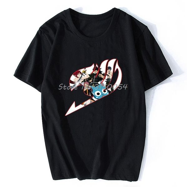 

new fairy tail anime print t-shirt men cotton o-neck tshirt hip hop tee shirt harajuku