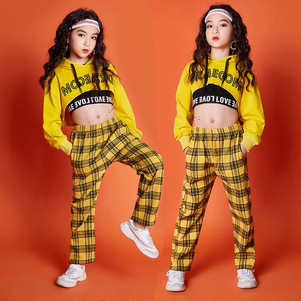 

girls clothes 6 8 10 12 14 16 years cropped sweatshirts plaid pants hip hop dress kids clothes baby outfits 120 140 160, White