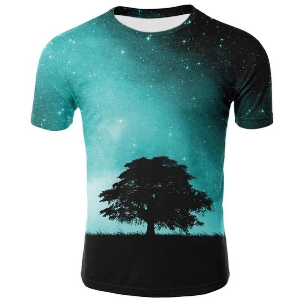 

new starry sky color creative art design romantic fantasy universe starry sky landscape wild 3d print shirts kawaii horror men clothing