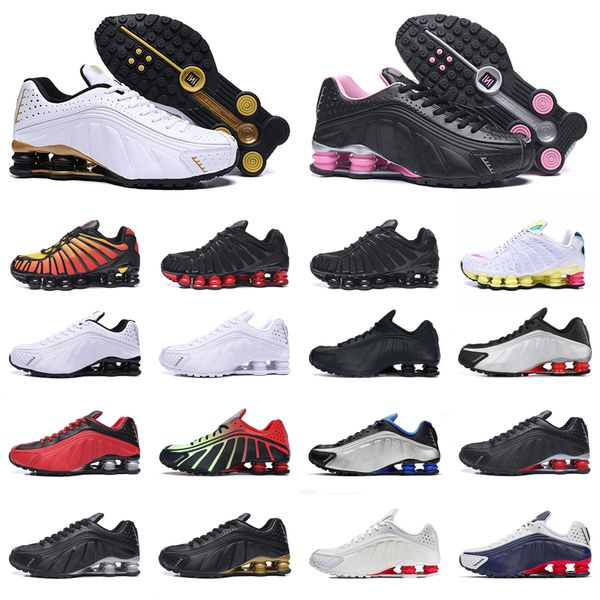 

chaussures nike shox tl r4 tl кроссовки мужчины женщины chaussures тройной черный белый восход speed ​​red silver неймар для женщин мужские
