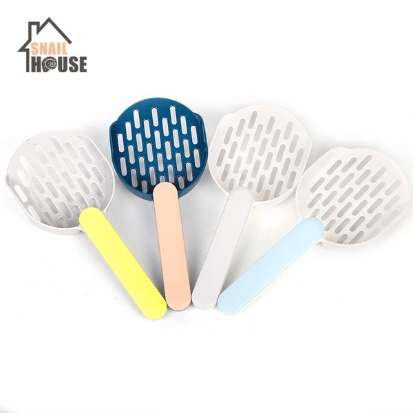 

snailhouse cat litter scoop large color-blocking handle flat-bottomed cats dogs litter sand shovel pets cleaning tool supplies