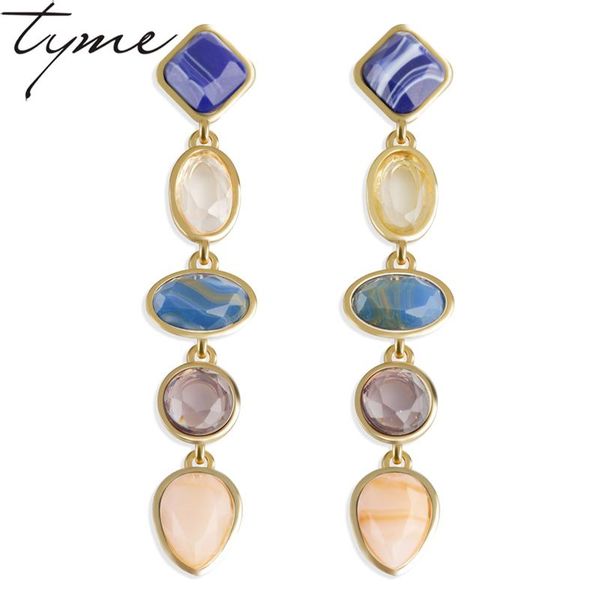 

tyme 2017 earrings fashiom jewelry vintage crystal long earrings women jewelry for christmas gift boucles d'oreille spendientes, Golden;silver