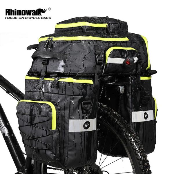 

car & truck racks rhinowalk mountain road bicycle bike 3 in 1 trunk bags cycling double side rear rack tail seat pannier pack luggage carrie
