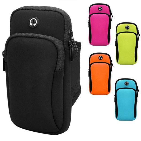 

universal waterproof sport phone arm band case package women men running jogging arm package wrist bag pouch gym bags #y5