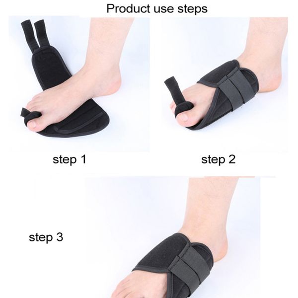 

bunion corrector device hallux valgus foot care comfortable toe separator thumb valgus protector splint correction feet, Blue;black