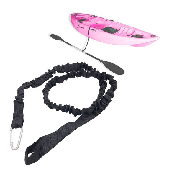 Rowing barcos lanyard pesca haste caiaque acessórios canoa paddle trela prancha surfando trela corda carabiner trela comprimento 93cm hj274