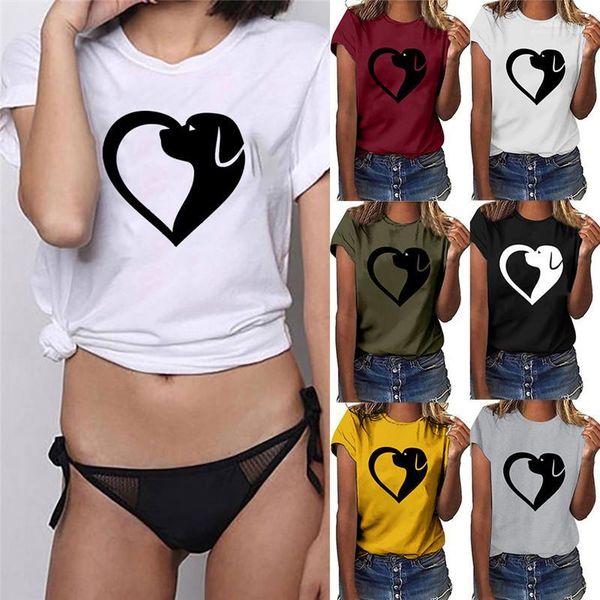 

crew neck свободные вскользь женщины топы sweet короткие рукава streetwear тис лето женщины цифровой печати tshirt designer, White