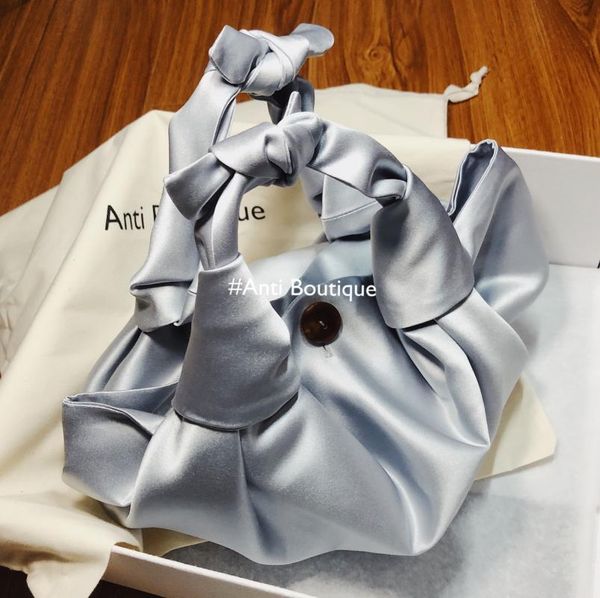 

cloud-wrapped silk cloth soft leather bags for women lady's single shoulder slant dumpling bags handbag day clutches girls