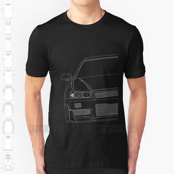 

r34 outline - белый дизайн пользовательского печати для мужчин женщины хлопок new cool тройника рубашки большого размера 6xl r34 skyline гтп