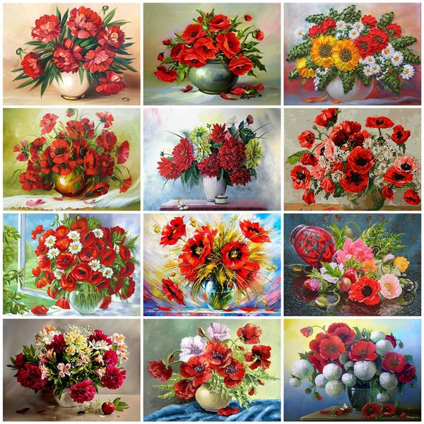 

wall art diy oil painting by numbers unframe flower handpainted gift abstract coloring by numbers decor for home for adult